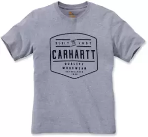 Image of Carhartt Workwear Build By Hand T-Shirt, grey, Size S, grey, Size S