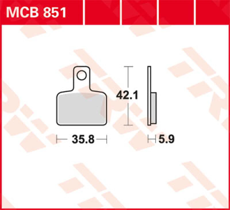 Image of TRW Lucas Brake pad MCB851