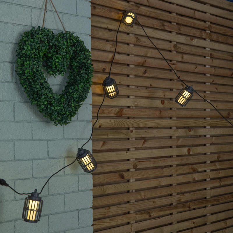 Image of 4.5m Set of 10 Connectable Urbane String Lights with Warm White LEDs