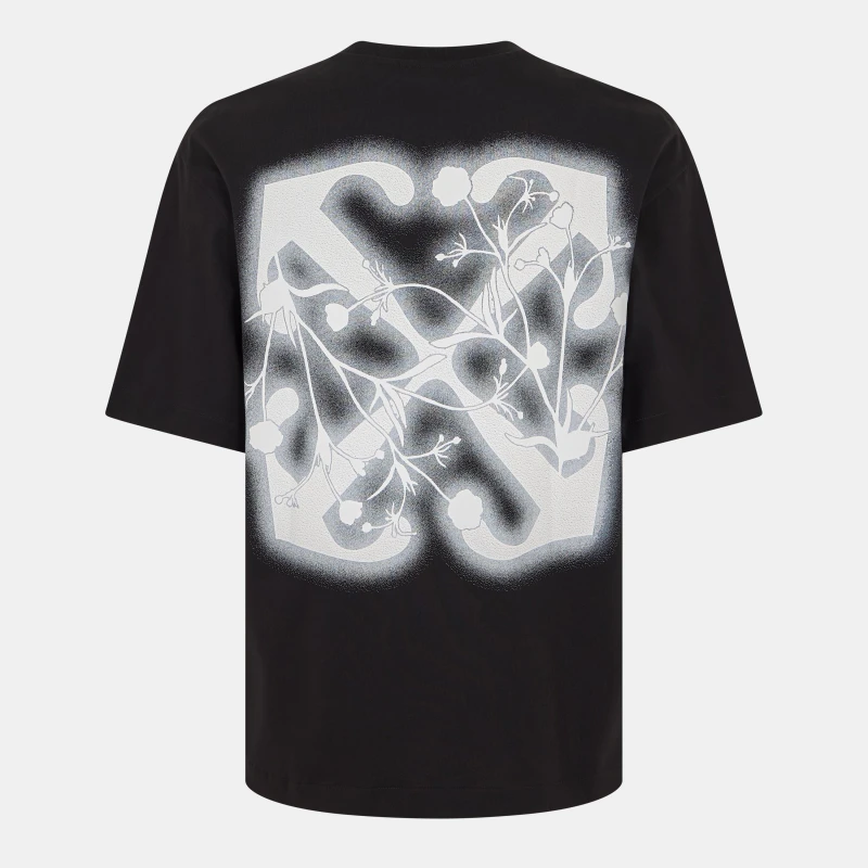 Image of Off White Mens - Flower Skate T-Shirt Black-White male XS