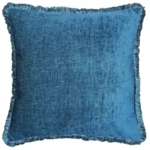 Image of Riva Home Astbury Fringed Square Cushion Cover (50 x 50cm) (Teal)