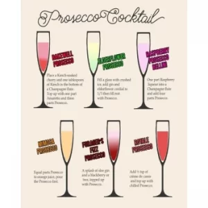 Image of Vintage Metal Sign Classic Cocktail Prosecco Recipes