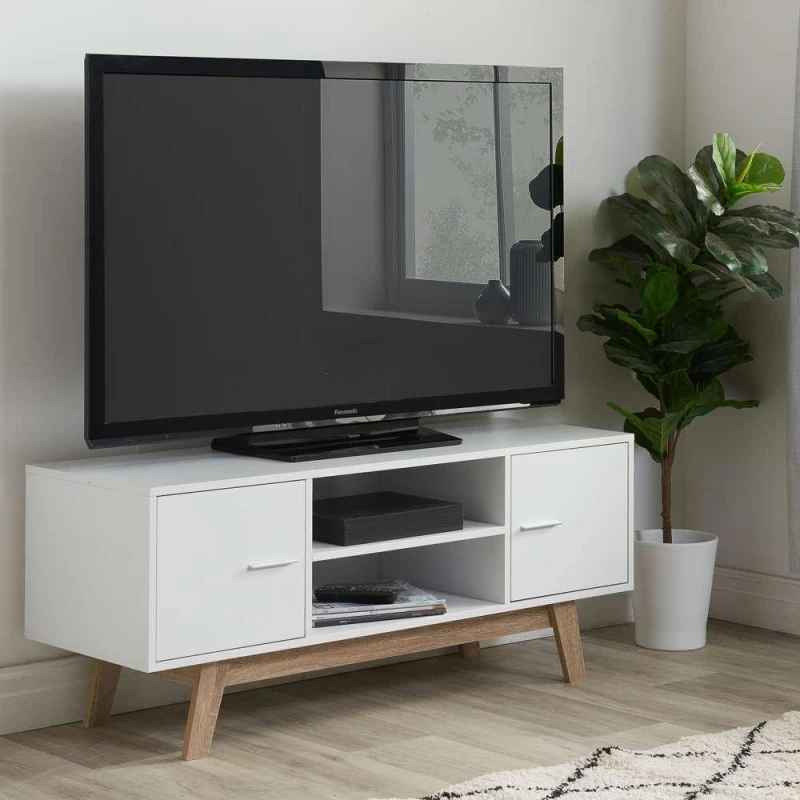 Image of Birlea Shard TV Unit - White SHDTVUWHTV2
