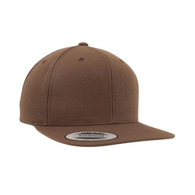 Image of Yupoong Mens The Classic Premium Snapback Cap in Tan Tan Male One Size