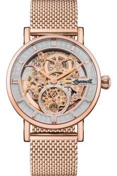 Image of Mens Ingersoll I00406B The Herald Automatic Mesh Strap Wristwatch Colour - Silver Tone