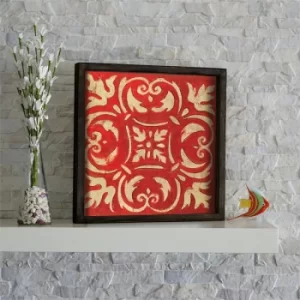 Image of KZM619 Brown Red Yellow Decorative Framed MDF Painting