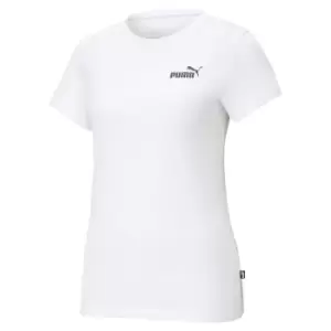 Image of Puma Womens ESS Small Logo Tee (White, Small)