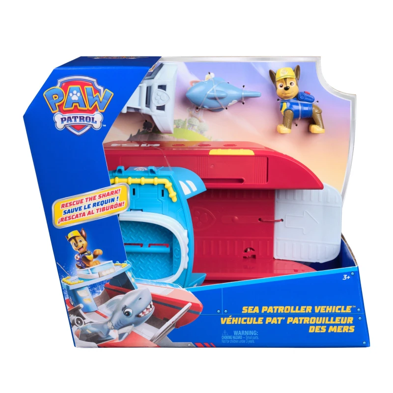 Image of Paw Patrol PAW Patrol Sea Patroller Playset with Chase and Shark Figure Multi unisex One Size