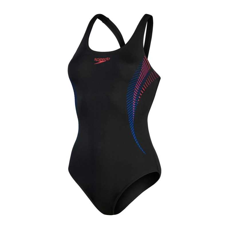 Image of Speedo Womens One Piece Swimsuit Black/Red female 30 (XS)