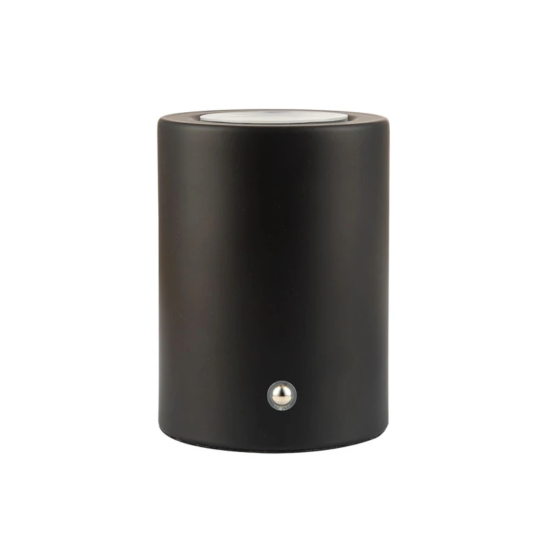 Image of Happy Homewares Modern Rechargeable Can-Style Table Lamp in Matte Black with Touch Dimmer Button Black Unisex