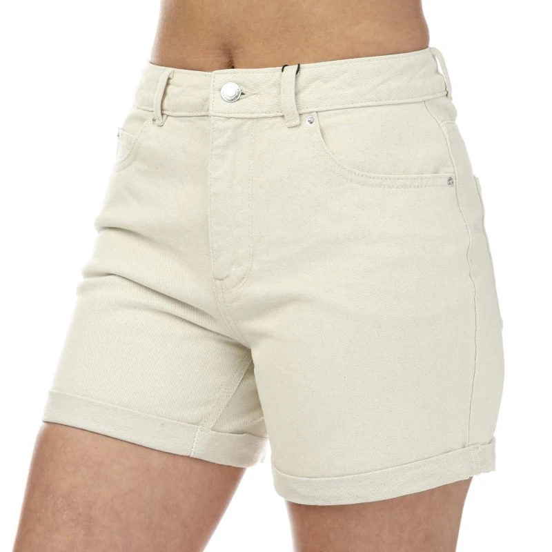 Image of Veromoda Ecru Zuri Hr Loose Shorts Beige Female S 207719UK