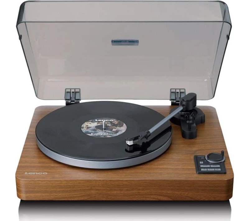 Image of LENCO LBTA-165 Belt Drive Bluetooth Turntable - Wood, Brown 8711902081791