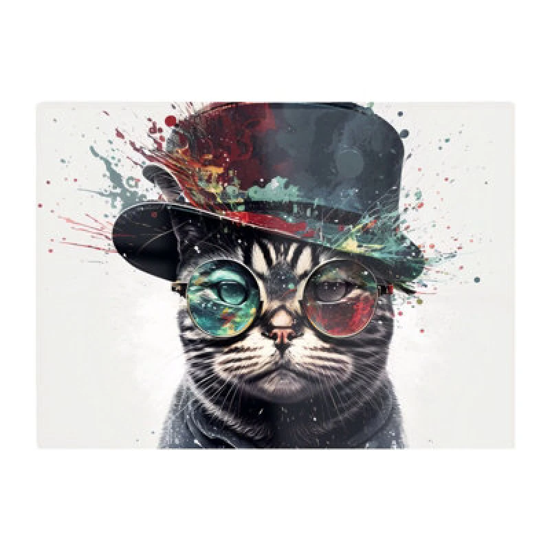 Image of Warren Reed Designer American Shorthair Cat Splashart Chopping Board