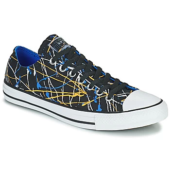Image of Converse CHUCK TAYLOR ALL STAR ARCHIVE PRINT - PAINT SPLATTER OX mens Shoes Trainers in Black