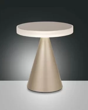 Image of Neutra Integrated LED Table Lamp Gold Matt Glass