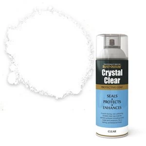 Image of Rust-Oleum Crystal clear Clear Semi-gloss Lacquer Spray Paint 400ml