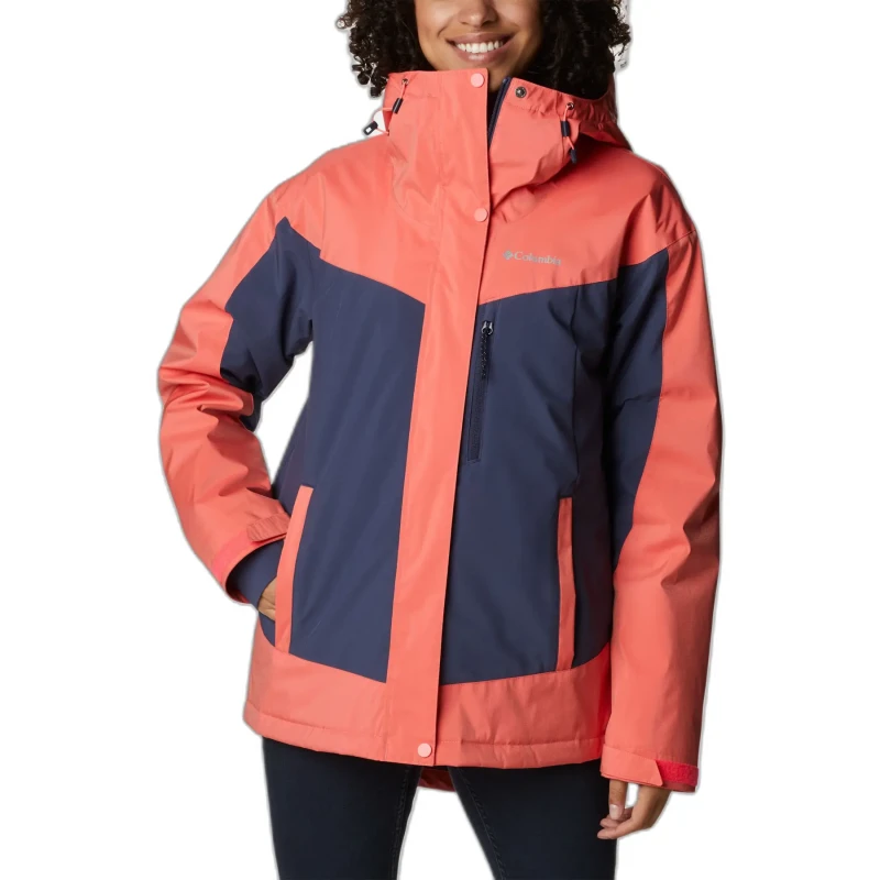 Image of Womens waterproof jacket Columbia Point Park Rose Female S