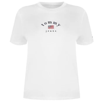 Image of Tommy Jeans Essential Americana T Shirt - CLASSIC WHITE