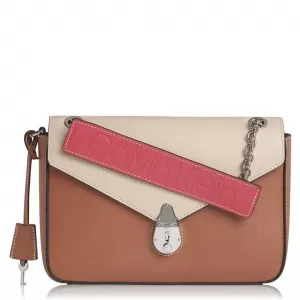 Image of Calvin Klein Lock Convertible Crossbody - Coral