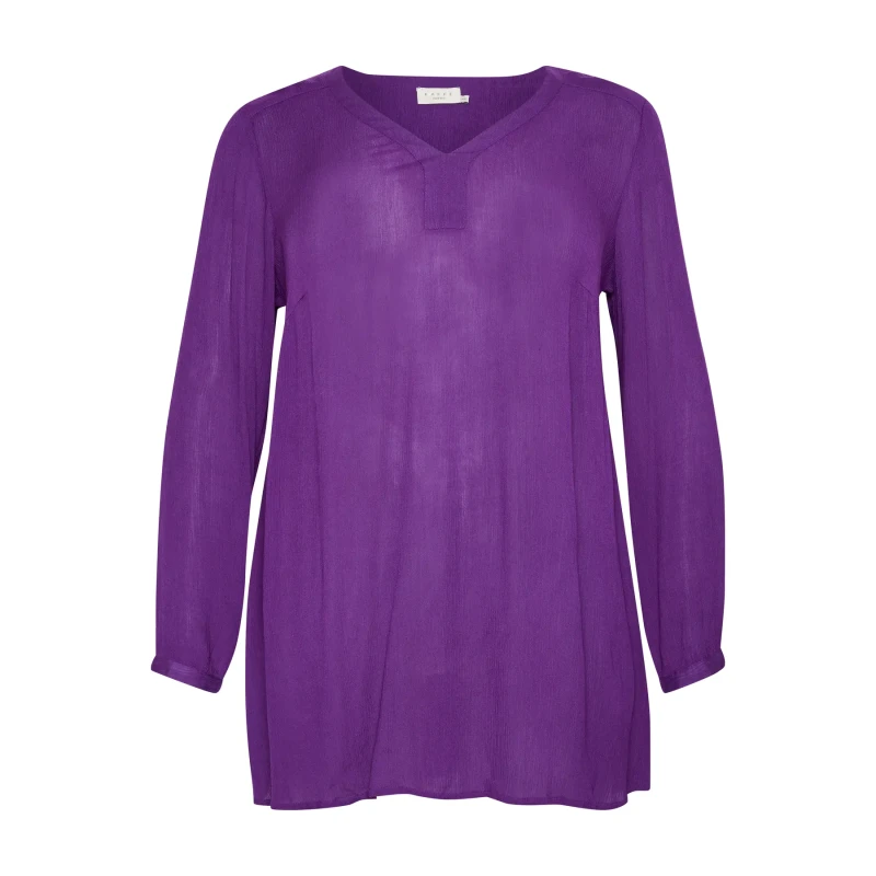 Image of KAFFE Curve Long sleeve womens tunic KAFFE Curve Ami Violet Female 50