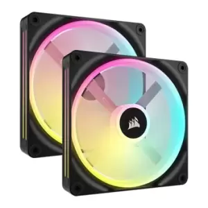 Image of Corsair iCUE LINK QX140 RGB Dual 140mm PWM Fan Starter Kit with iCUE L