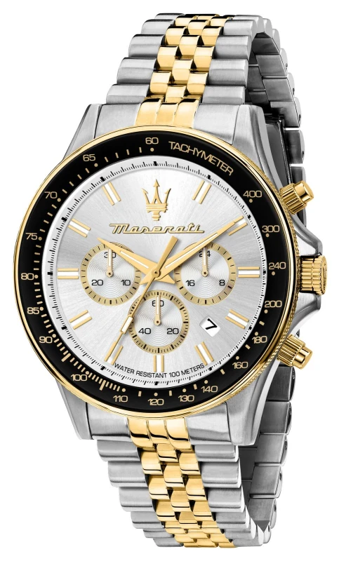 Image of Maserati R8873640024 Mens Sfida Sport (44mm) White Dial / Watch