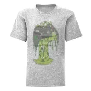 Image of Xbox Womens/Ladies Zombie Hand Boyfriend T-Shirt (S) (Grey Heather)