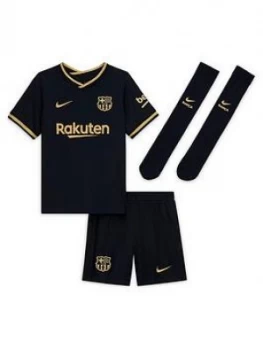 Image of Nike Barcelona Little Kids 20/21 Away Kit - Black/Gold