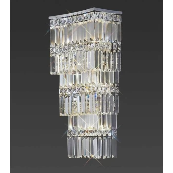 Image of Gianni wall light 4 lights polished chrome / crystal