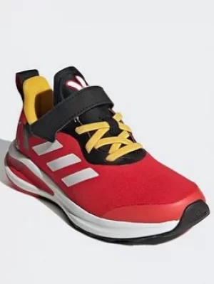Image of adidas Disney Mickey Fortarun Shoes, Red/White/Black, Size 2