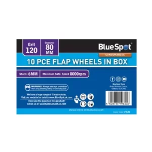 Image of 10 Piece 120 Grit 80MM Flap Wheels in Box