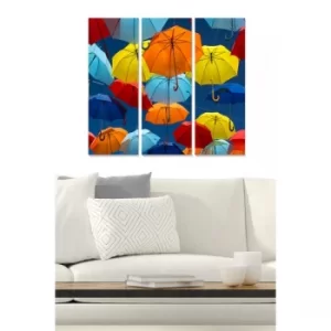 Image of MDF148092881 Multicolor Decorative MDF Painting (3 Pieces)