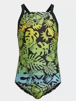 Image of adidas X Disney Muppets Swimsuit, Black, Size 3-4 Years, Women