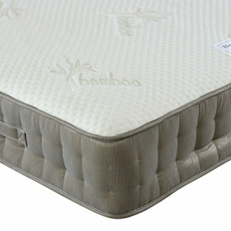 Image of Bedmaster Bedmaster Bamboo Vitality 2000 Pocket Sprung Memory Foam Mattress in Light Brown Size: Small Double Light Brown Small Double Unisex 076428