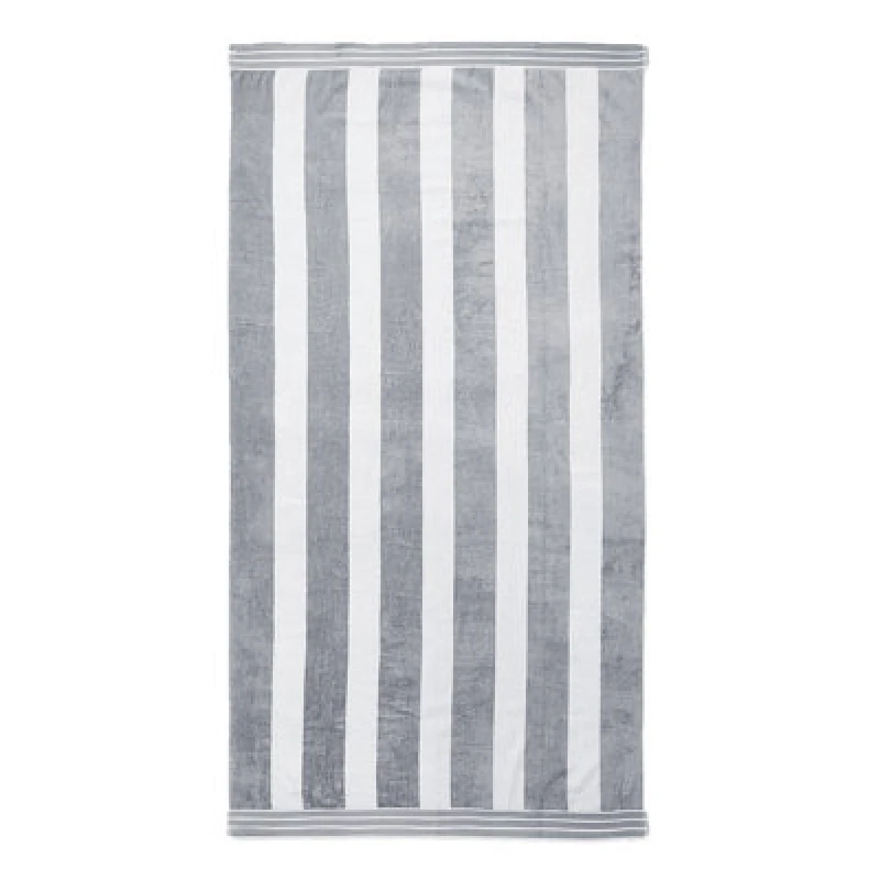 Image of Allure Bath Fashions Jumbo Cabana Stripe Beach Towels - Grey