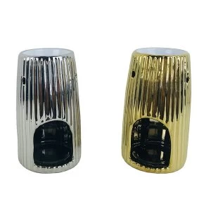 Image of Tall Metallic Ridged Oil and Tart Burner