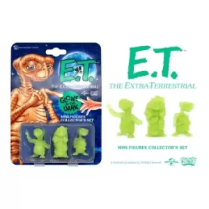 Image of E.T. the Extra-Terrestrial Collector's Set Mini Figures 3 Pack Glowing Edition 5 cm
