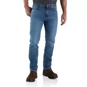 Image of Carhartt Mens Rugged Flex Straight Slim Tapered Denim Jeans Waist 38' (97cm), Inside Leg 34' (86cm)