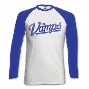 Image of The Vamps McVey White Raglan Baseball Shirt Small