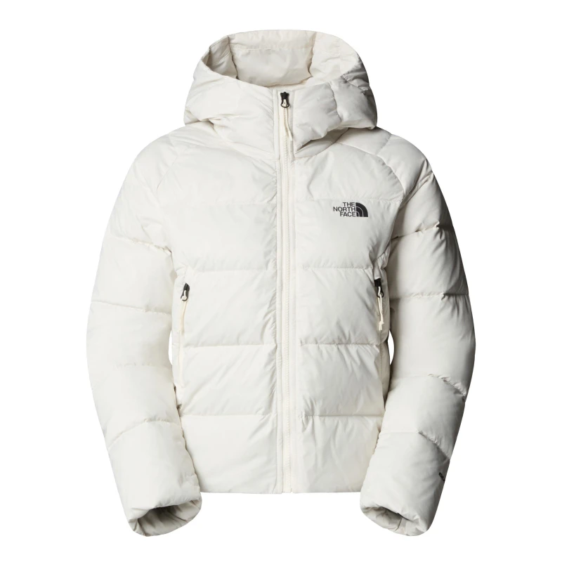 Image of The North Face Womens Hyalite Water Resistant Down Short Puffer Jacket White Dune female 16 (XL)