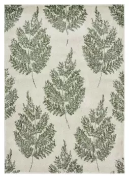Image of Melrose Textiles Homemaker Villa Green Leaf 120 x 170cm Rug