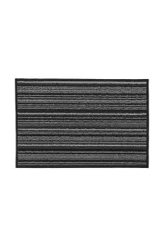 Image of JVL Arona Black Indoor Machine Washable Doormat 40 x 60cm