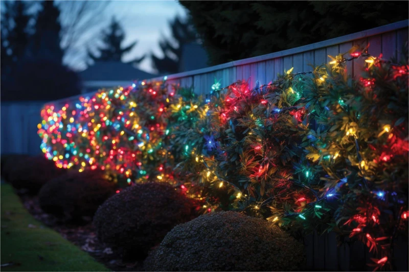 Image of EAGLE-CON 5m Easy-Connect RGB Multi Colour Changing 40 LED String Lights With Interconnectable Black Rubber Cable ELV-933882