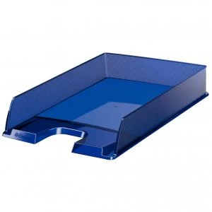 Image of Esselte Europost A4 Letter Tray, Blue - Outer carton of 10
