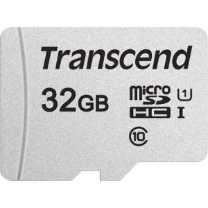 Image of Transcend Premium 300S microSDHC card 32GB Class 10, UHS-I, UHS-Class 1 incl. SD adapter