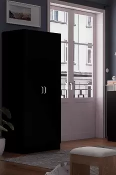 Image of Bedroom Furniture Set 3 Piece Matt Black