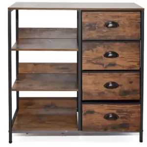 Image of FWStyle 4 Drawer Maya Tall Storage Unit Industrial