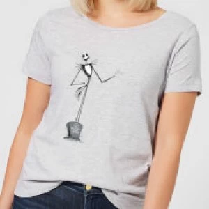 Image of Nightmare Before Christmas Jack Skellington Full Body Womens T-Shirt - Grey - M