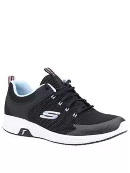 Image of Skechers Ultra Flex Prime Brace Mesh Lace-Up Trainer - Black