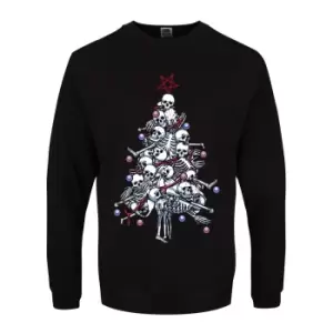 Image of Grindstore Mens Pile O` Bones Christmas Jumper (S) (Black)